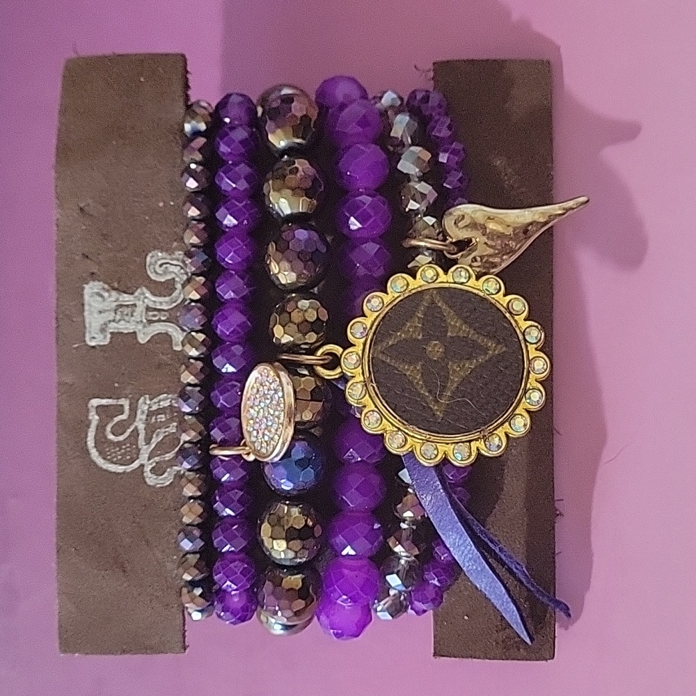 🟣 BNWT Sandra Ling Bracelet stack 🟣